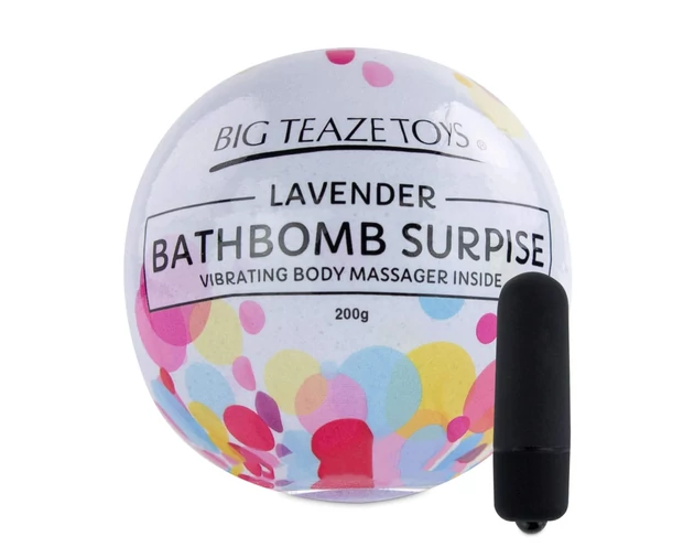 Big Teaze Toys - fürdőbombába rejtett minivibrátor (levendula)