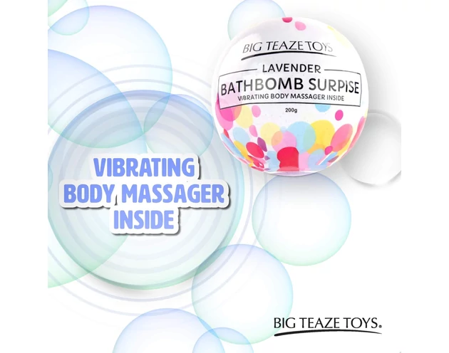 Big Teaze Toys - fürdőbombába rejtett minivibrátor (levendula)