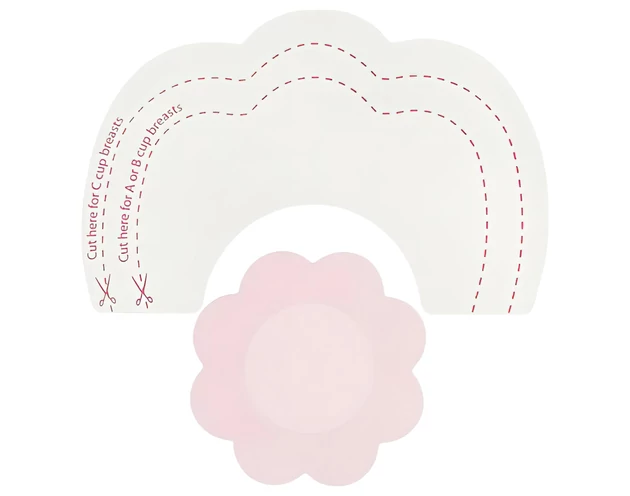 Bye Bra A-C - láthatatlan mellemelő tapasz - pink (3 pár)