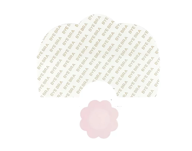 Bye Bra D-F - láthatatlan mellemelő tapasz - pink (3 pár)