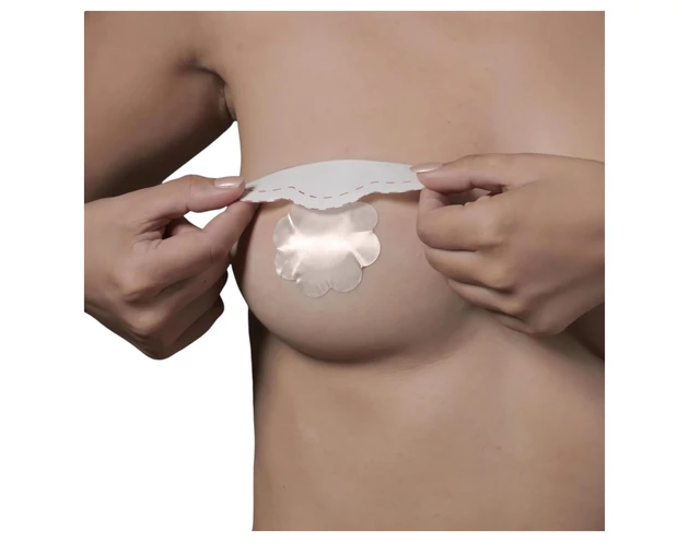 Bye Bra D-F - láthatatlan mellemelő tapasz - pink (6db)