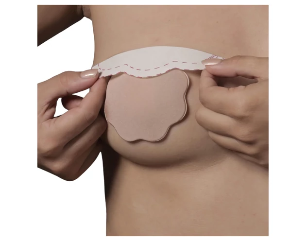 Bye Bra F-H - láthatatlan mellemelő tapasz - nude (6db)