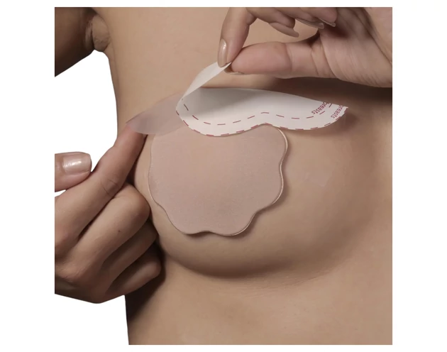 Bye Bra F-H - láthatatlan mellemelő tapasz - nude (6db)
