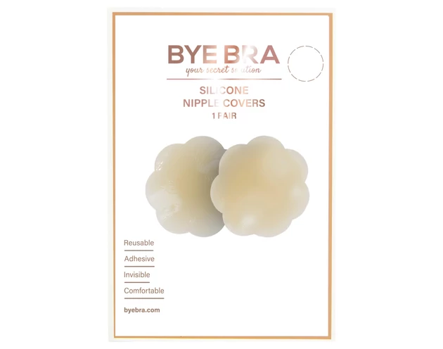 Bye Bra - virág mellbimbó tapasz - natúr (2db)