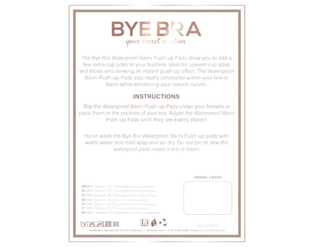 Bye Bra - vízálló mellemelő párna (átlátszó)