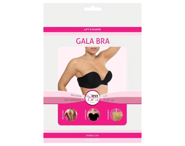 Bye Bra Gala C - rejtett Push-up melltartó (fekete)