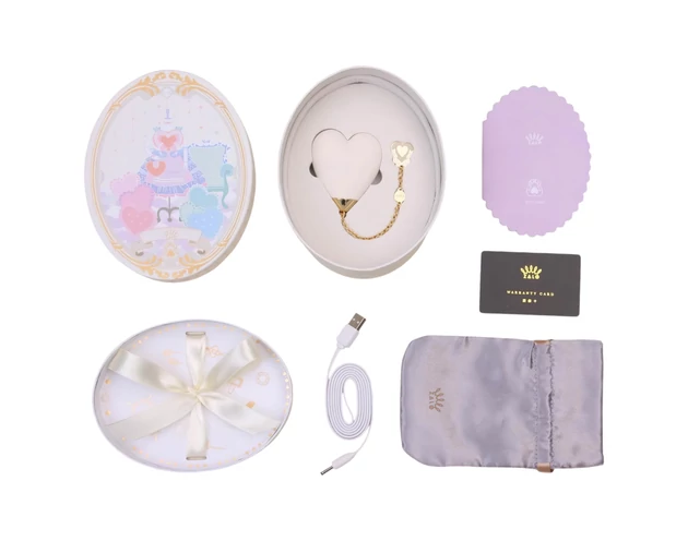 ZALO Baby Heart - okos vízálló csikló vibrátor (fehér)