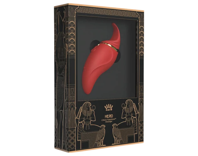 ZALO Hero - akkus, vízálló csikló vibrátor (piros)