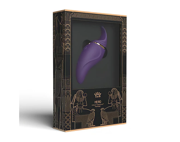 ZALO Hero - akkus, vízálló csikló vibrátor (lila)