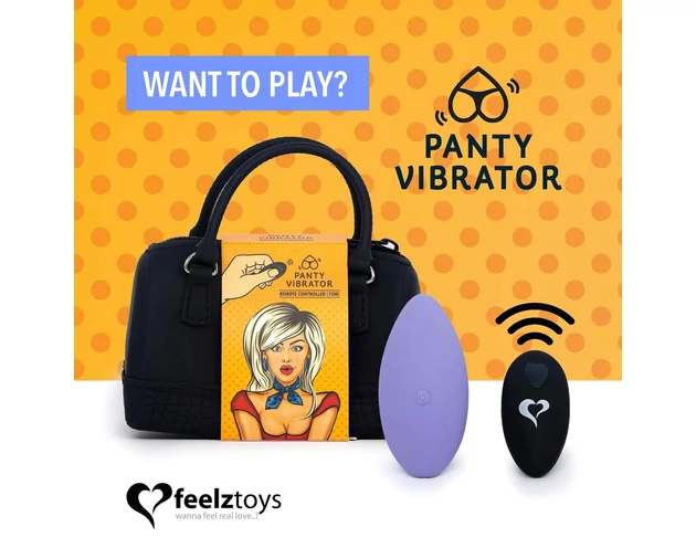 FEELZTOYS Panty - akkus, rádiós csikló vibrátor (lila)