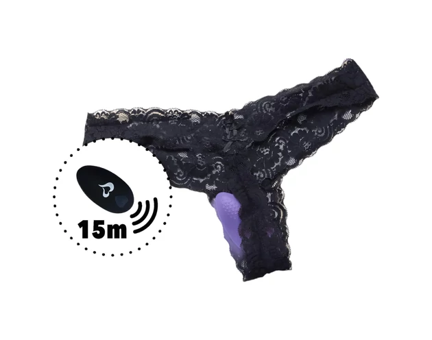 FEELZTOYS Panty - akkus, rádiós csikló vibrátor (fekete)