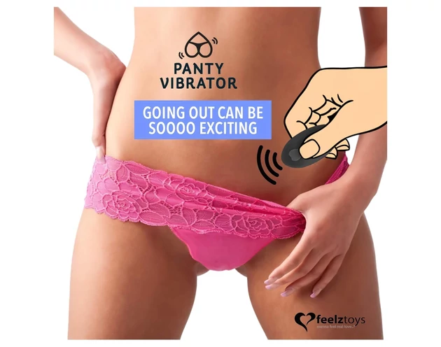 FEELZTOYS Panty - akkus, rádiós csikló vibrátor (fekete)