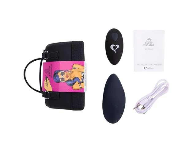 FEELZTOYS Panty - akkus, rádiós csikló vibrátor (fekete)