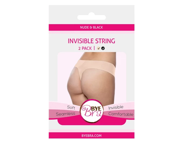 Bye Bra - láthatatlan tanga - 2db (natúr-fekete)