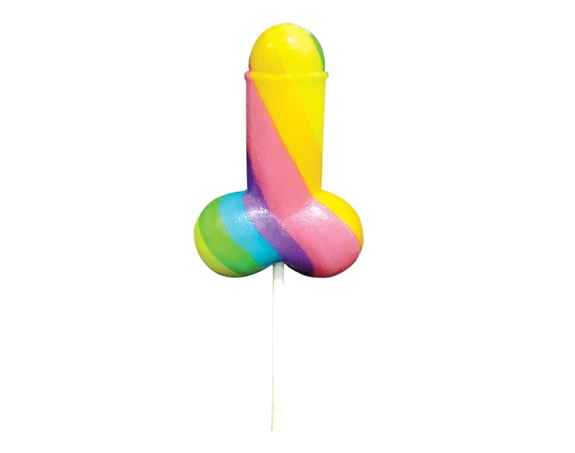 Rainbow Cock Pop - péniszes nyalóka (85g) - gyümölcs ízű