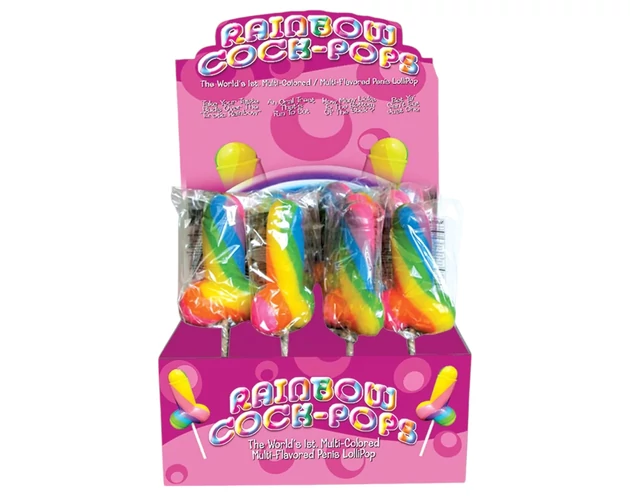 Rainbow Cock Pop - péniszes nyalóka (85g) - gyümölcs ízű
