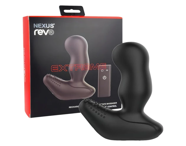Nexus Revo Extreme - rádiós, forgó prosztata vibrátor (fekete)
