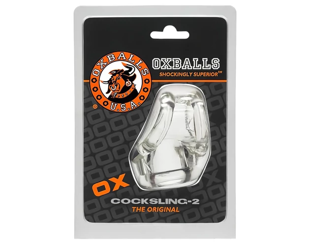 OXBALLS Cocksling 2 - péniszgyűrű és herenyújtó-gyűrű (átlátszó)