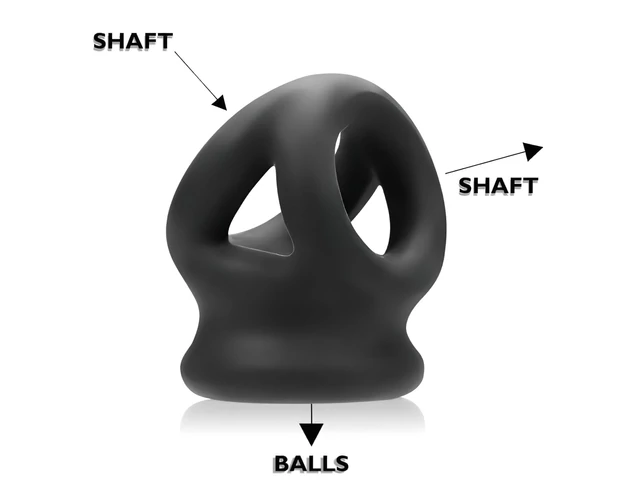OXBALLS Tri-Squeeze - péniszgyűrű (fekete)