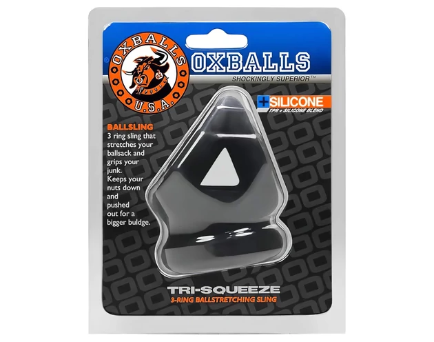 OXBALLS Tri-Squeeze - péniszgyűrű (fekete)