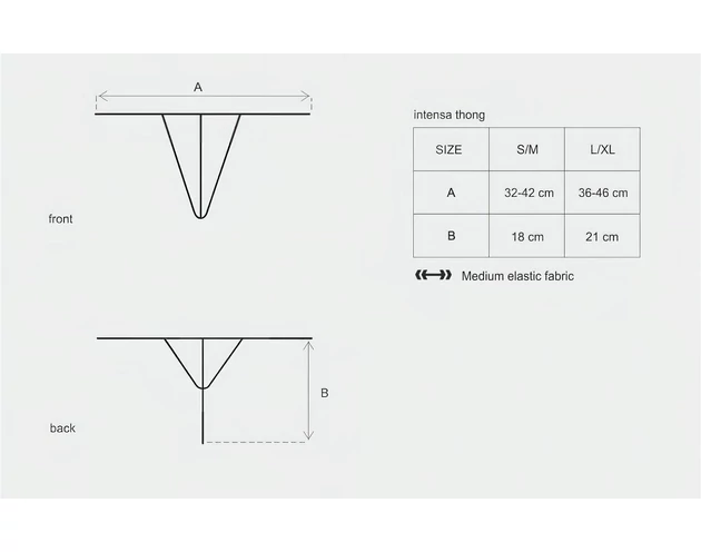 Obsessive Intensa - pántos csipke tanga (fekete)