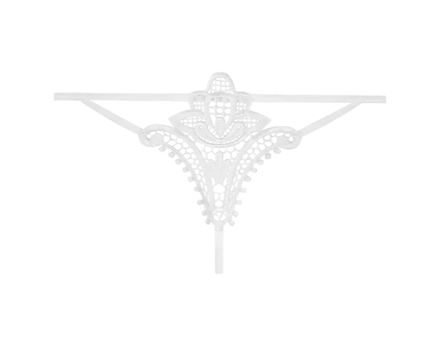 Obsessive Luiza - tulipános tanga (fehér)