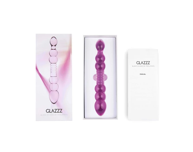 FEELZTOYS GLAZZZ Lucid Dreams - gyöngyös üveg dildó (pink)