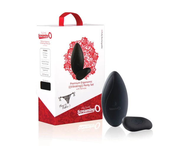 Screaming Panty - akkus, rádiós csikló vibrátor (fekete)