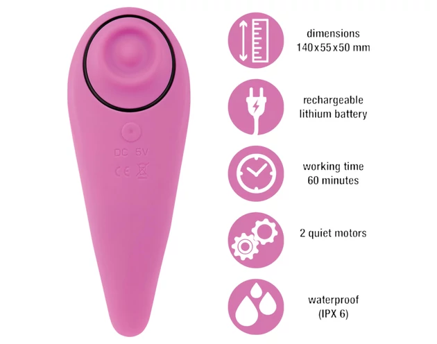 FEELZTOYS Femmegasm - akkus 2in1 csikló vibrátor (pink)