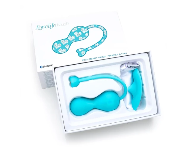 LOVELIFE BY OHMIBOD - KRUSH - okos, akkus gésagolyó (türkiz)