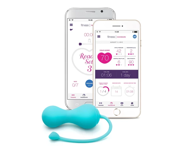 LOVELIFE BY OHMIBOD - KRUSH - okos, akkus gésagolyó (türkiz)