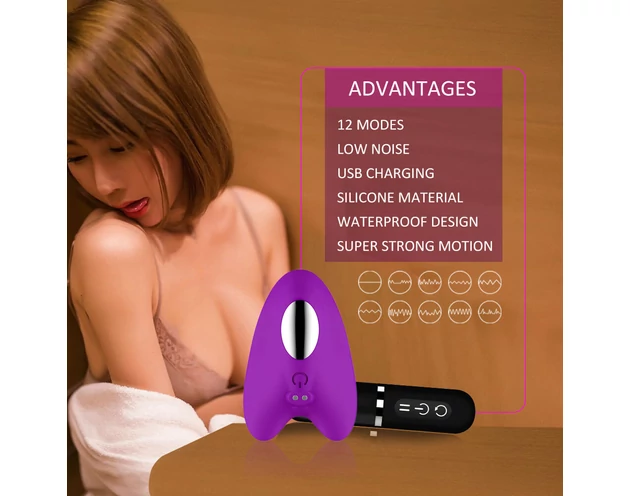 Aixiasia Ebby Panty - akkus, rádiós csiklóvibrátor szett (lila)