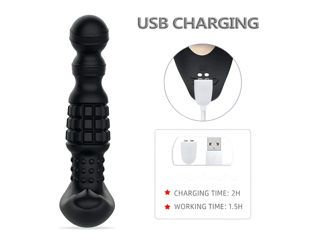 Aixiasia Abake - forgó anál vibrátor (fekete)