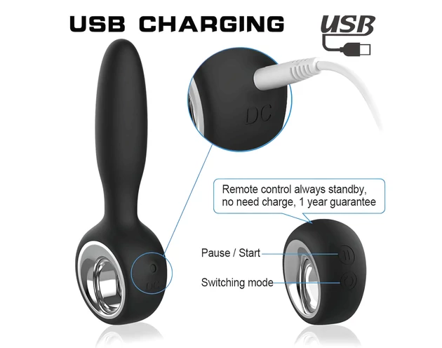 Aixiasia Dylon-Remote - akkus, rádiós anál vibrátor (fekete)