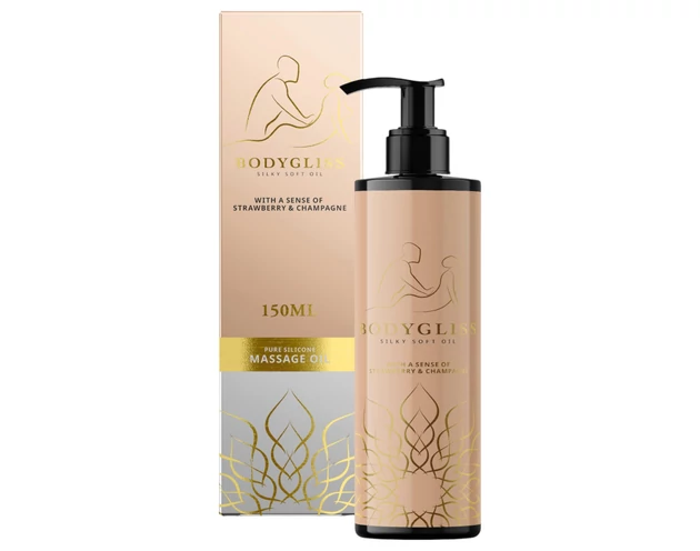 Bodygliss - masszázsolaj és síkosító - eper (150ml)