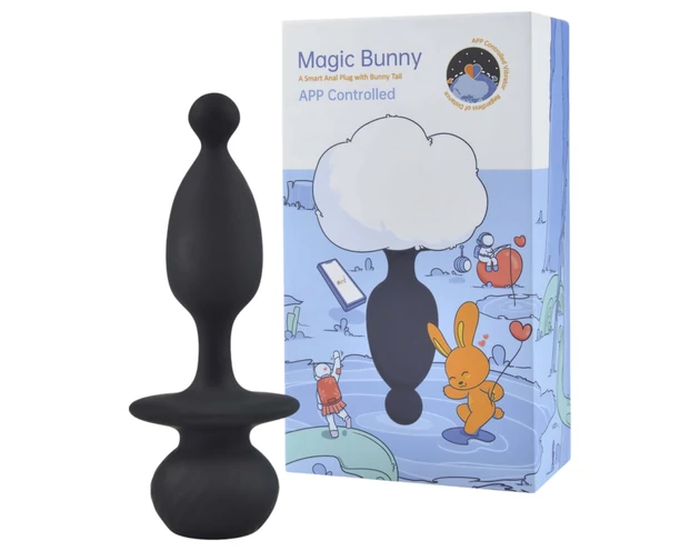 Magic Motion Bunny - okos anál vibrátor nyuszifarokkal (fehér)