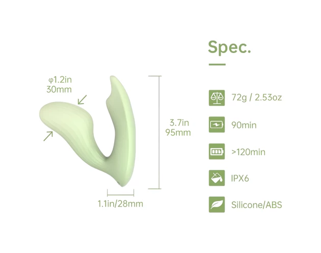 Magic Motion Umi - okos 2in1 vibrátor (zöld)