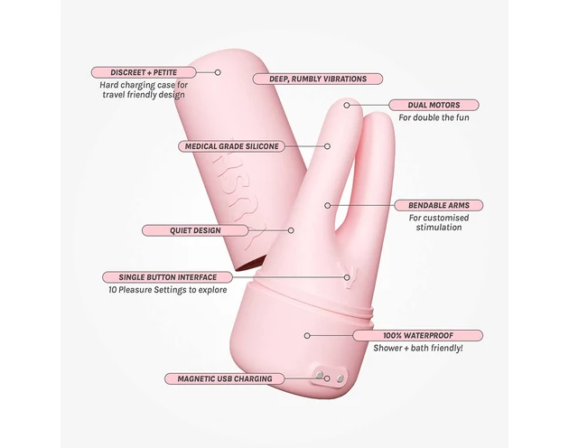Vush Pop Swish - akkus, vízálló csiklóizgató (pink)