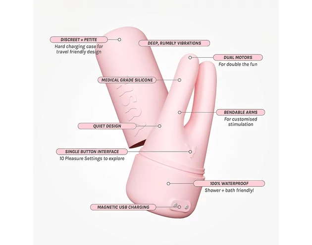 Vush Pop Swish - akkus, vízálló csiklóizgató (pink)