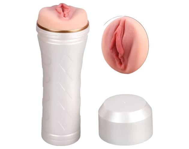 Tracy's Dog 3D Stroker - élethű műpunci tokban (fehér-natúr)