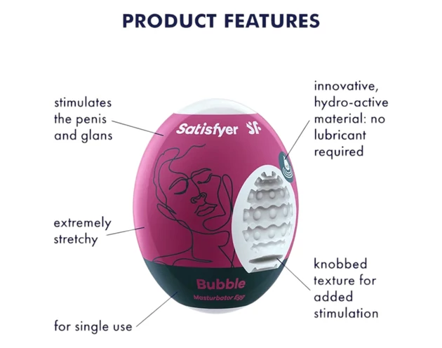 Satisfyer Egg Bubble - tojás maszturbátor (1 db)