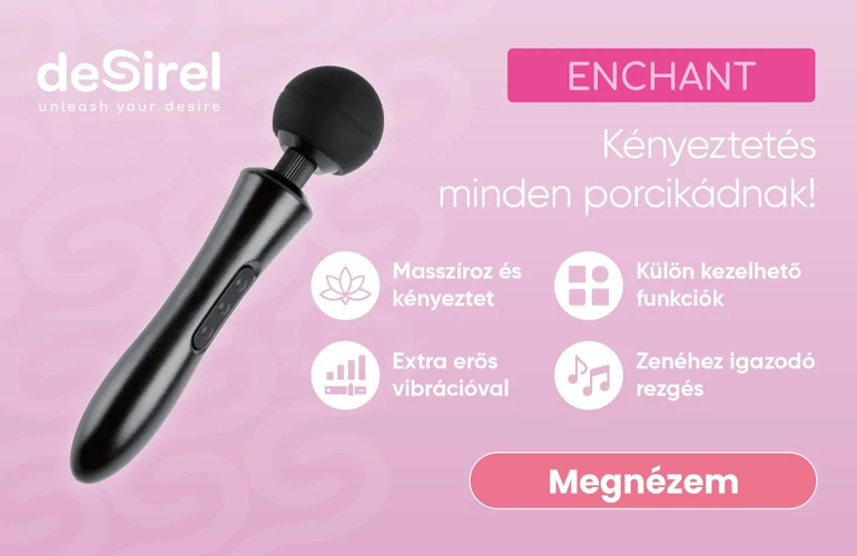 Desirel Enchant - masszírozó vibrátor (fekete) - Vágyaim.hu szexshop
