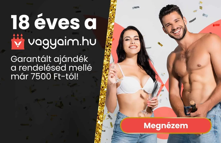 18 éves a Vágyaim.hu szexshop! Ajándék a rendelésed mellé!